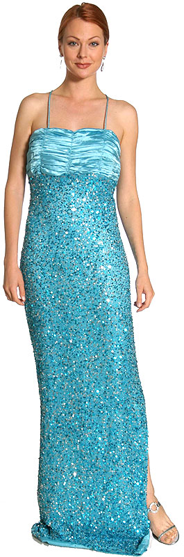 Empire Style Beaded Formal Dress