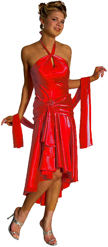 Red Sweet Heart Spaghetti Studded Sheath Gown Prom Dress