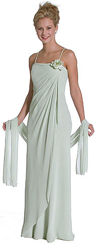 Wrap-Around and Flower Polychiffon Formal Dress