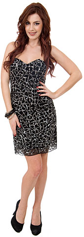 Strapless Sequined Short Prom & Party Dress.. 10111.