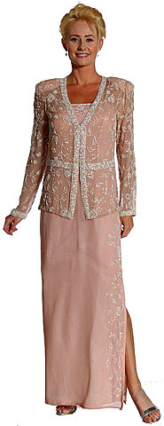 2 piece Beaded Formal Dress and Jacket