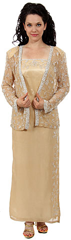 2 piece Beaded Formal Dress and Jacket