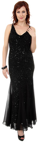 Spaghetti Strapped & Flared Formal Evening Dress. 1049.