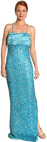#1063. Empire Style Beaded Formal Dress.
