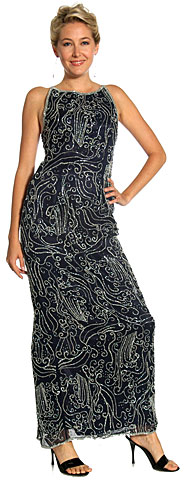 #1075. Formal Sequined Dress with Random Design.