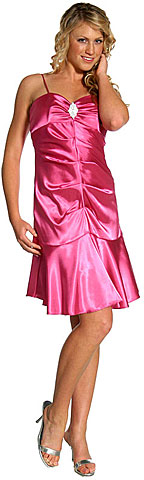 Spaghetti Straps Short Party Dress with Flared Bottom