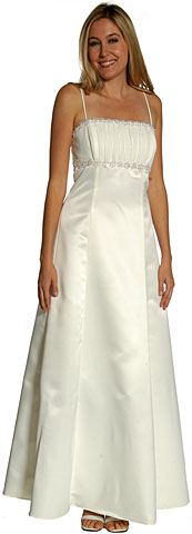 Shirred Bust Empire Cut Formal Bridesmaid Dress. 11093.