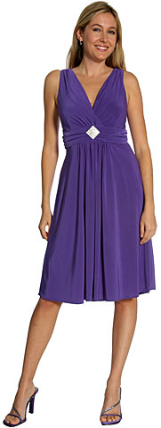 #11114. Cocktail Dress with Silver Accent.