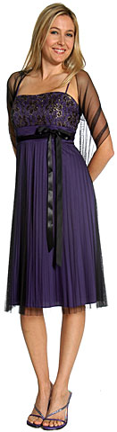 Party Dresses item 11116. Pleated English Net Ribbon Party Dress.