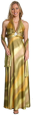 #11127. Halter Neck Two Tone Bridesmaid Dress.