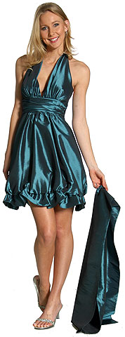 Party Dresses item 11120. Halter Neck Pleated Party Dress.