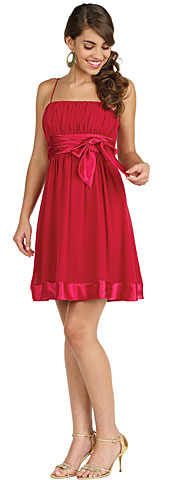 Shirred Spaghetti Straps Short Party Dress