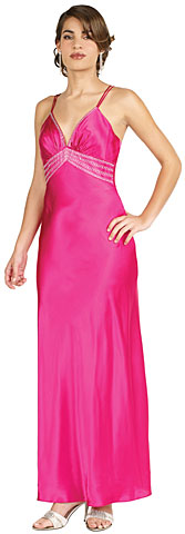 #11151. Double Spaghetti Strap Empire Formal Dress.