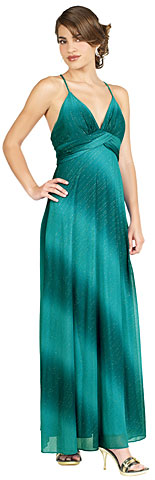 #11152. Shimmering Two Tone Print Evening Dress.