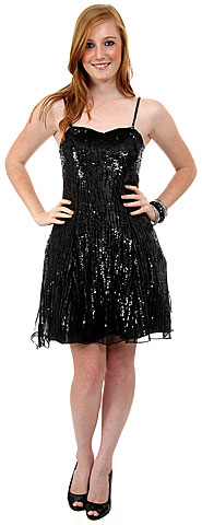 Sequined Glittery Silk Party Little Black Dress. 1115.