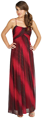#11166. Shimmering Two Tone Shirred Evening Dress.