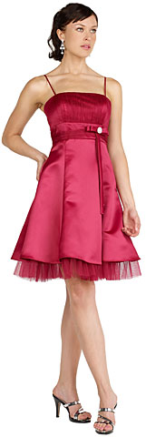 #11169. Short Party Dress with Ribbon Waist.