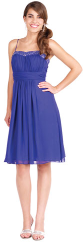 #11170. Shirred Party Dress with Spaghetti Straps.