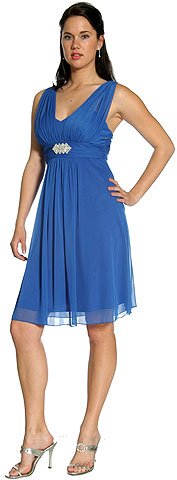Shirred Empire Cut Short Bridesmaid Party Dress