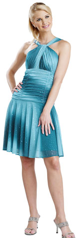 Halter Neck Shimmering Ombre Party Dress
