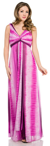 Empire Cut Multi-colored Formal Dress with Sash