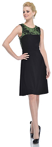 Sleeveless Knee length Graduation Dress . 11356.