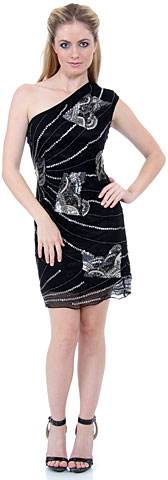 One-Shoulder Sequined Formal Dress. 1142.