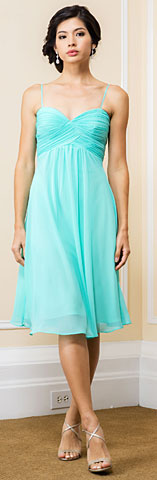 Sweetheart Neck Calf Length Bridesmaid Party Dress