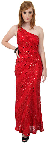 Single Shoulder Stripe Sequined Plus Size Prom Dress. 1157.