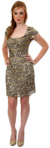 Sequined Short Sleeves Cocktail Cocktail Dress. 1159.