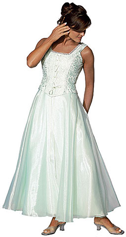 #12960. A Line Lace Formal Quinceanera Dress.
