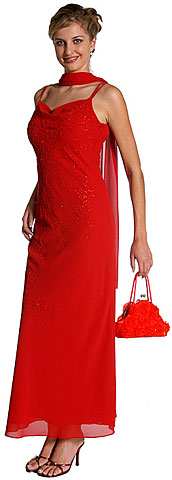 Floral Beadwork Formal Party Dress