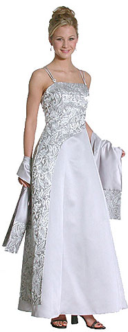#13279. Paisley Print Formal Prom Dress.