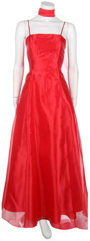 #13315. Puffy Prom Dress with Spaghetti Straps.