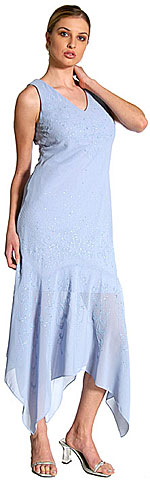 Asymmetric Beaded Party Dress