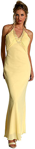Halter-Neck Slim Fitting Silhouette Evening Dress
