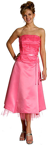 Strapless Princess Cut Two Piece Formal Bridesmaid Dress. 13598.