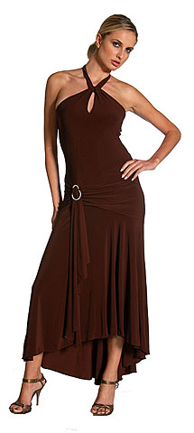 #13644. Stretchy Halter and Keyhole Formal Dress.