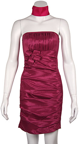 Strapless Shirred Fitted Party Party dress. 16081.