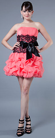 Multi Detailed Bubble Prom Dress. 16089.