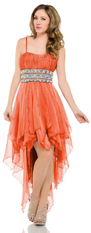 Spaghetti Straps High-Low Prom & Party Dress