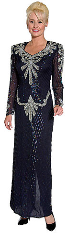 Bow Beadwork Full Length Evening Gown