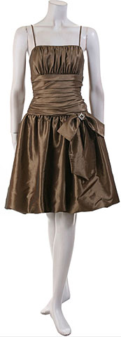 #26119. Spaghetti Strapped Bust Pleged Short Bubble Dress.