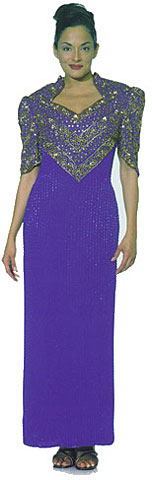 #2849. Sweetheart Full Length Beaded Gown.