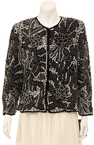 Fully Sequined Long Sleeve Jacket