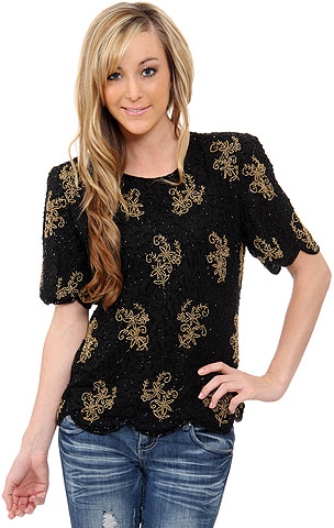 Beaded Formal Blouse