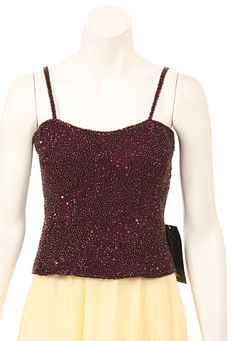 Fully Sequined Spaghetti Strap Sophisticated Blouse