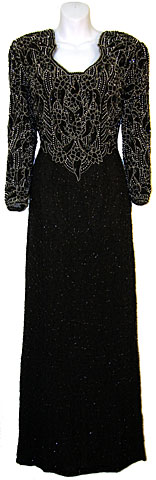 #7030. Full Sleeve Sweetheart Sequined Mother of the Bride Dress.