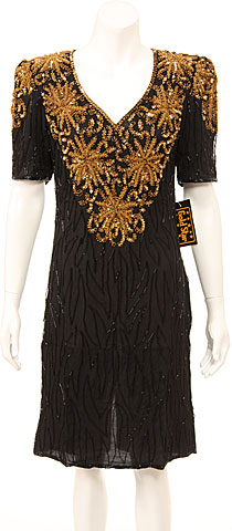 Knee Length Sequined Gown