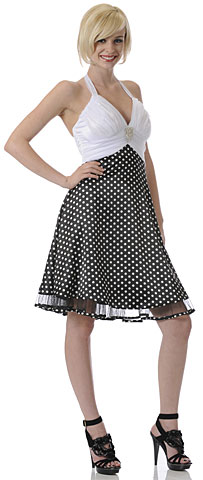 #p7740. Halter Neck Party Dress with Shirred Bust.